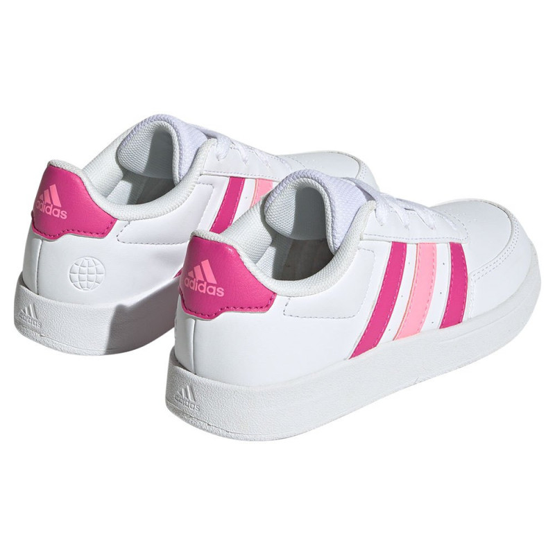 Adidas breaknet 2.0 el k white/violet and pink