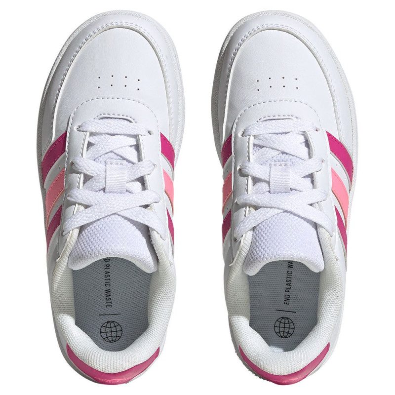 Adidas breaknet 2.0 el k white/violet and pink