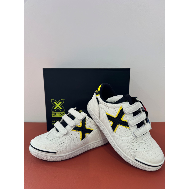 Munich G-3 kid  vco 342 white/black/yellow