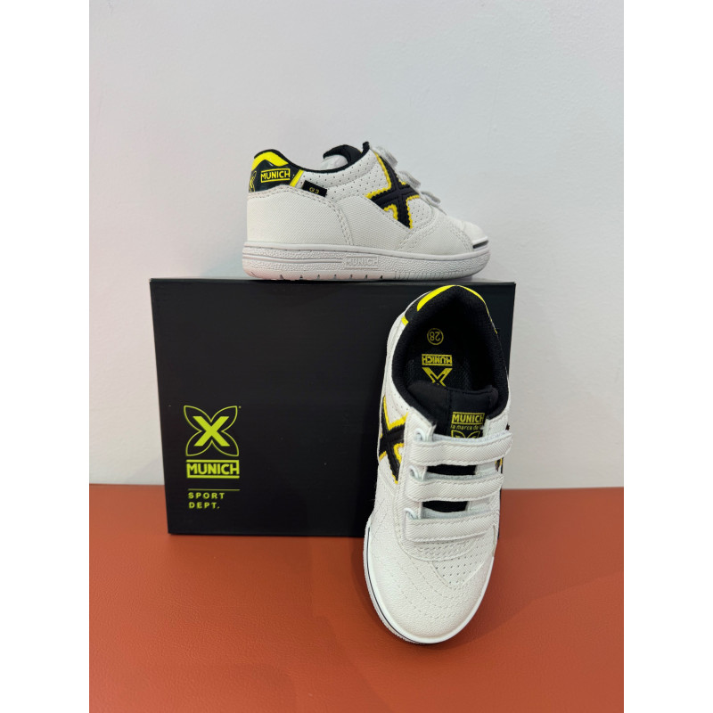 Munich G-3 kid  vco 342 white/black/yellow
