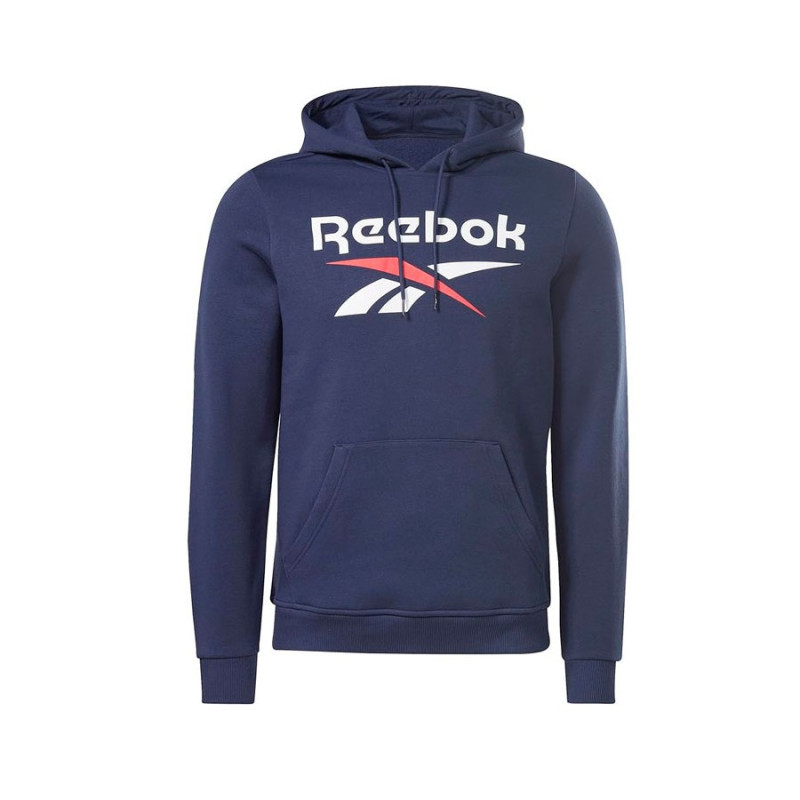 Reebok identity big logo fleece hoodie vector navy