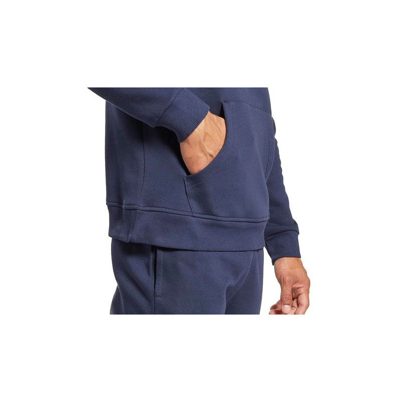 Reebok identity big logo fleece hoodie vector navy