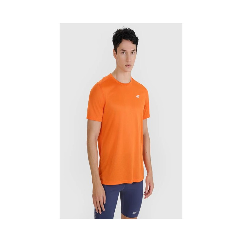 4F tshirt regular fit hip length orange