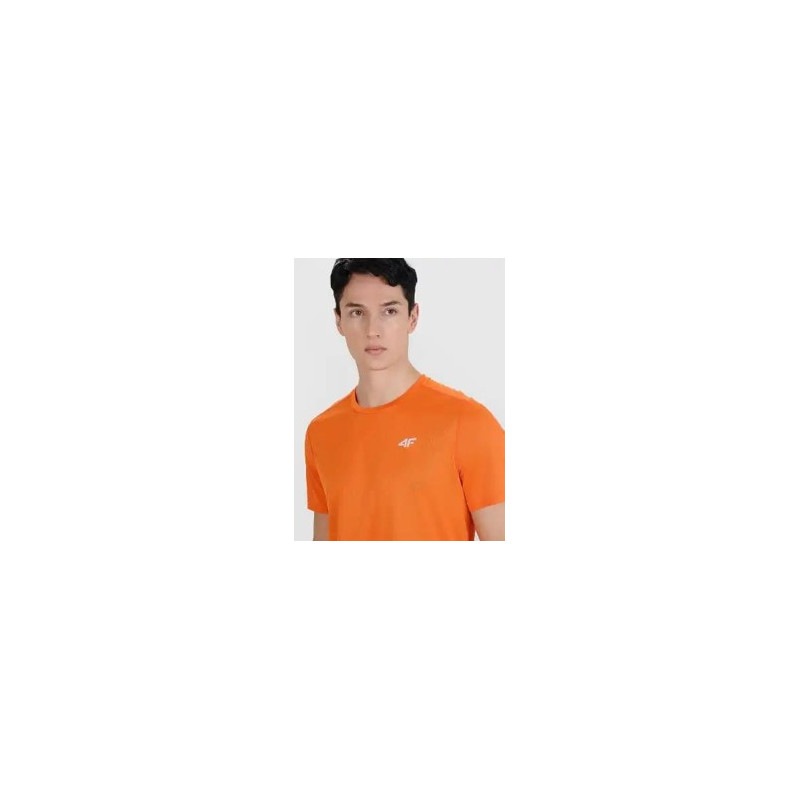4F tshirt regular fit hip length orange