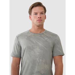 4F tshirt M hip length olive allover