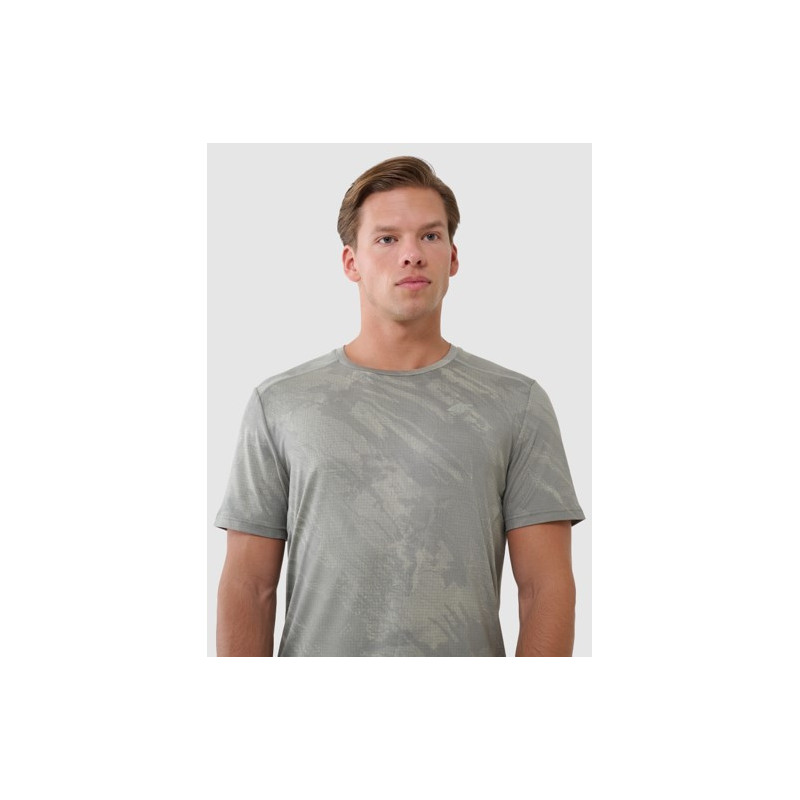4F tshirt M hip length olive allover