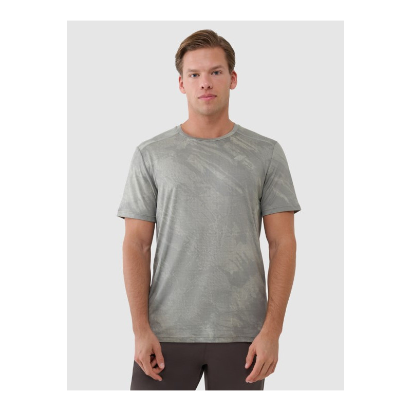 4F tshirt M hip length olive allover