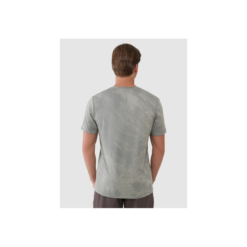 4F tshirt M hip length olive allover