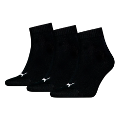 Puma quarter plain pack x3 black