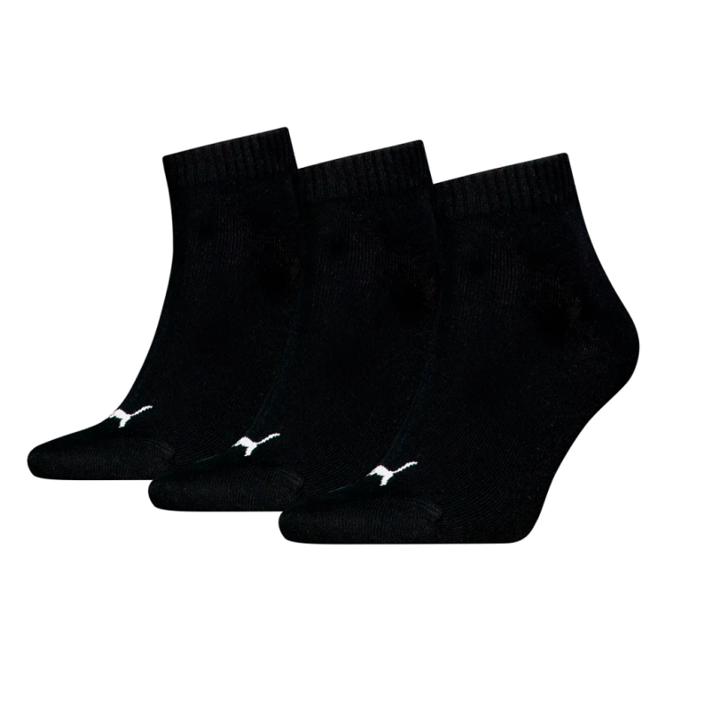 Puma quarter plain pack x3 black