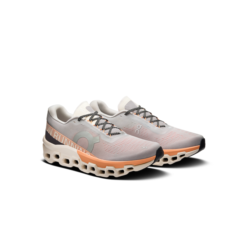 On Cloudmonster 2 glacier/tangerine