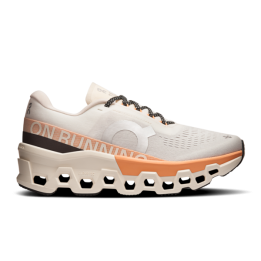 On cloudmonster 2 Ivory/tangerine