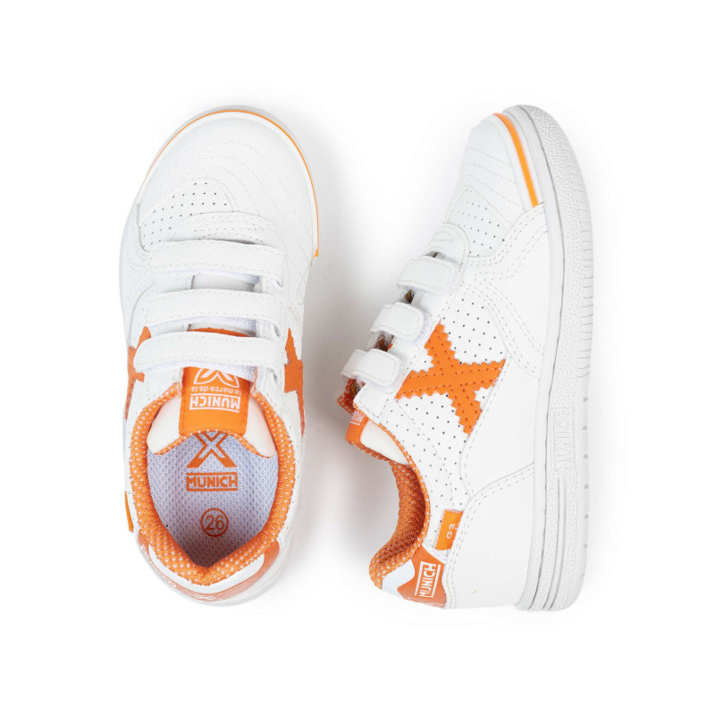 Munich G-3 kid vco. 444 white/orange