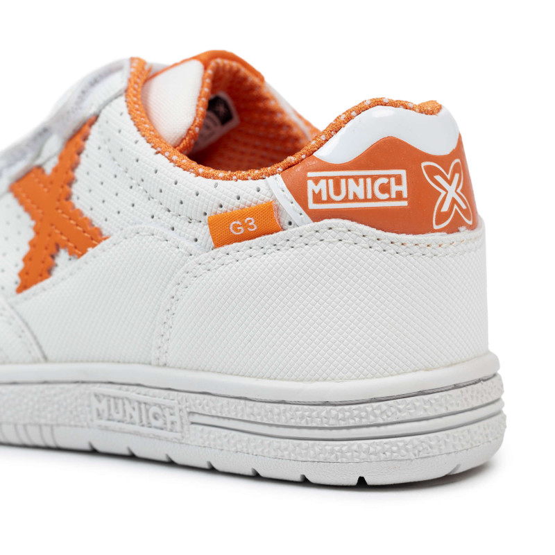 Munich G-3 kid vco. 444 white/orange