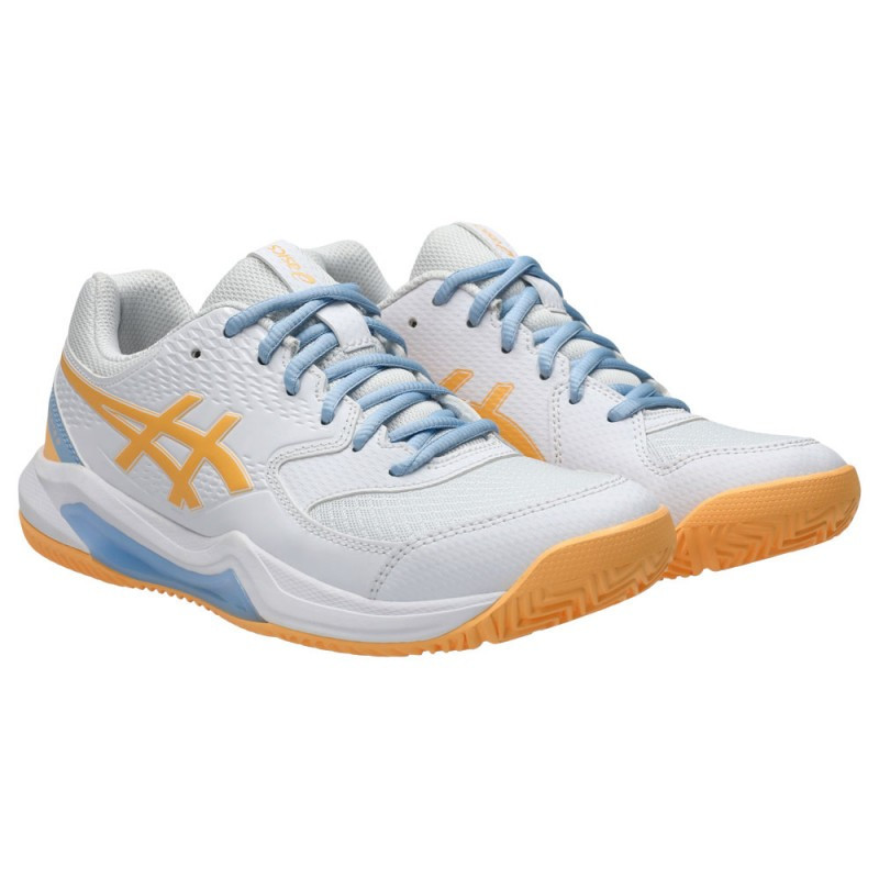 Asics gel-dedicate 8 padel white/orange glow