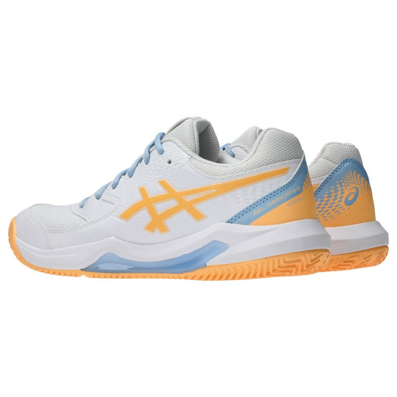 Asics gel-dedicate 8 padel white/orange glow