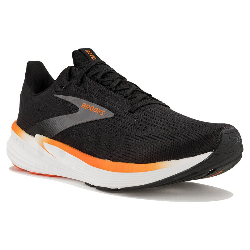 Brooks revel 8 black/excalibur/orange