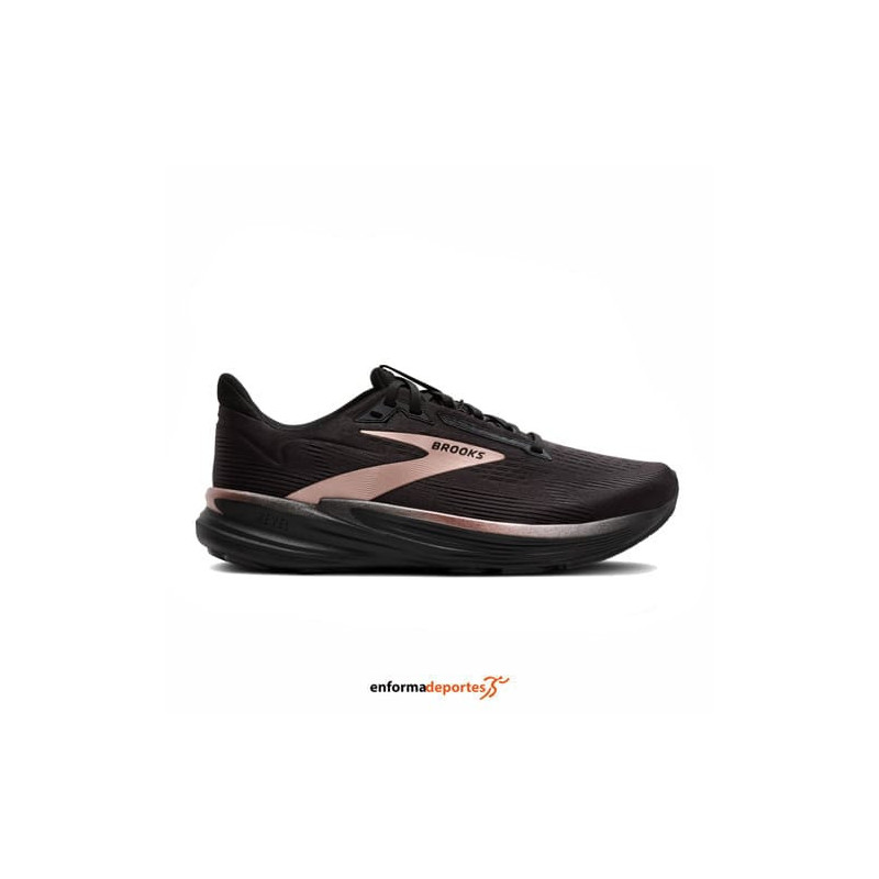Brooks revel 8 black/black/rose gold w