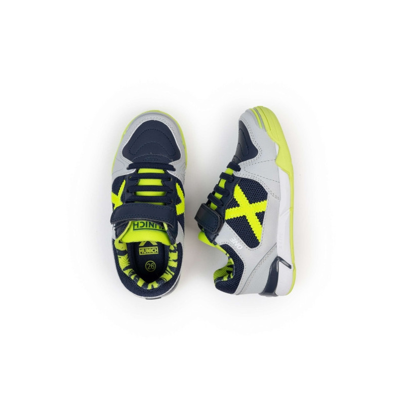 Munich one kid vco 76 navy/grey/yellow
