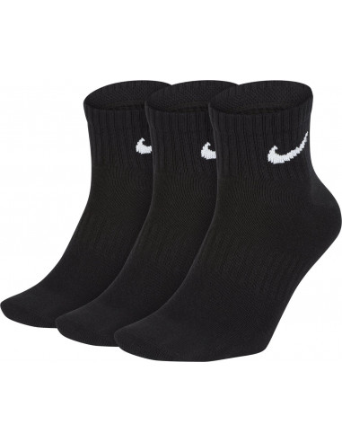 Nike Everyday Lightweight Ankle pack X3 calcetines medios negros