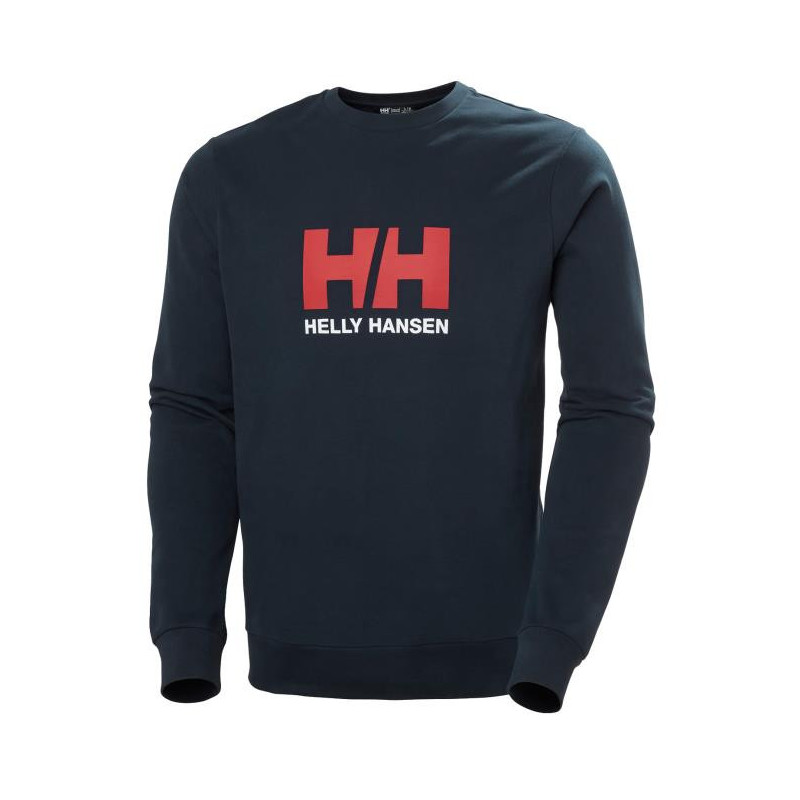 Helly hansen logo crew sweatshirt navy/red-white