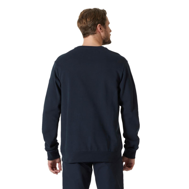 Helly hansen logo crew sweatshirt navy/red-white