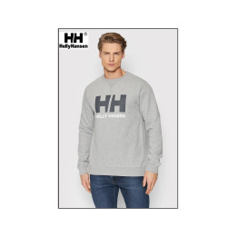 Helly hansen logo crew sweatshirt grey/black-white