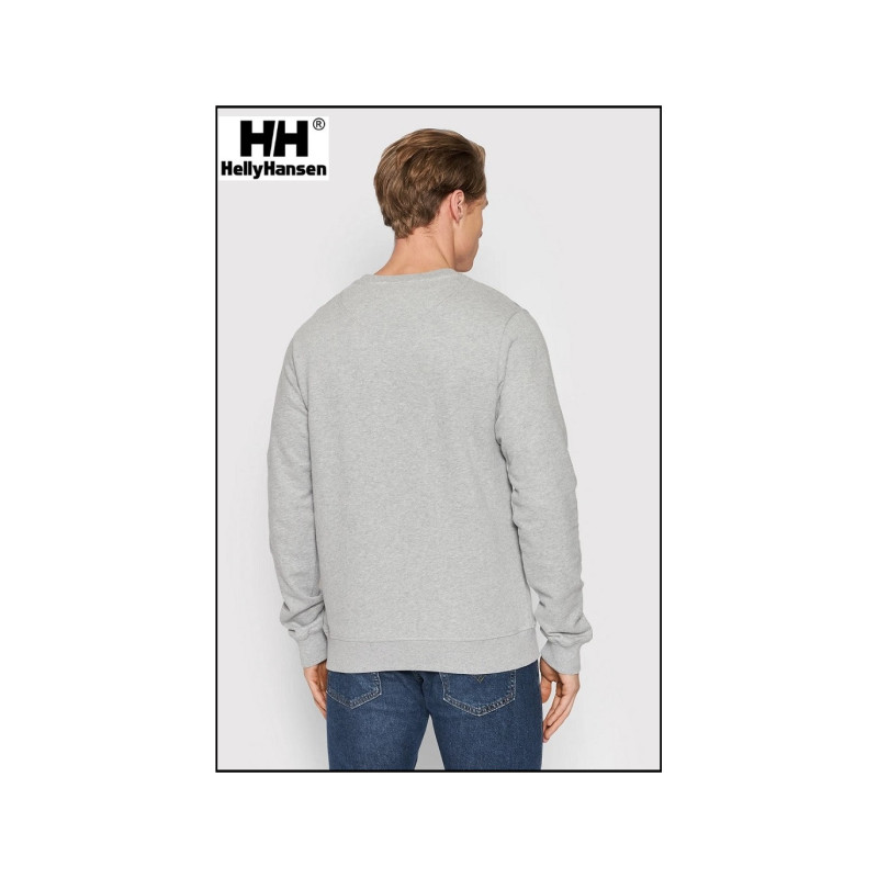 Helly hansen logo crew sweatshirt grey/black-white