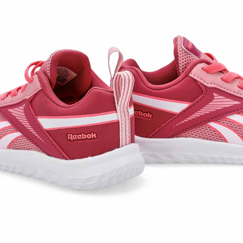 Reebok rush runner 5 elastic lace infant pink/pink/white
