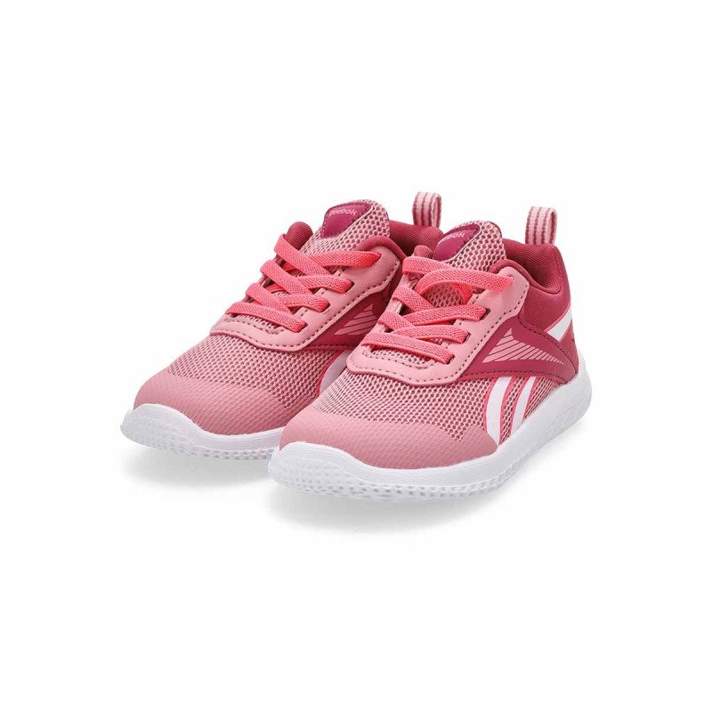 Reebok rush runner 5 elastic lace infant pink/pink/white