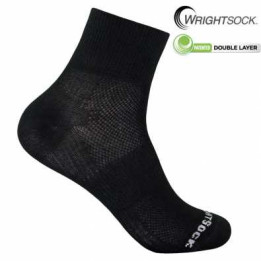 Wrightsock Coolmesh calcetin quarter Black