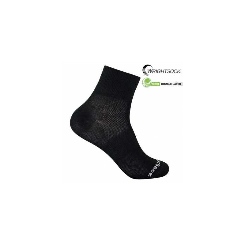 Wrightsock Coolmesh calcetin quarter Black