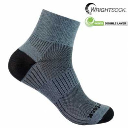 Wrightsock Coolmesh calcetin quarter Grey
