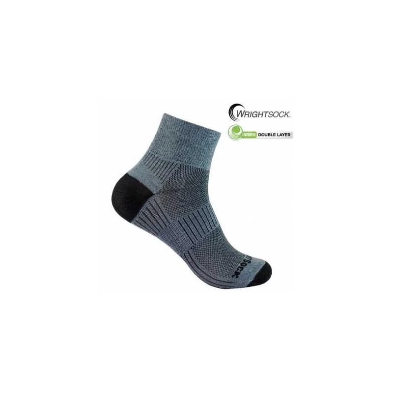 Wrightsock Coolmesh calcetin quarter Grey