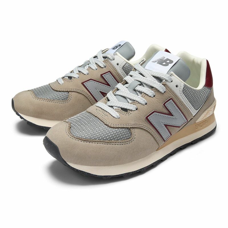 New balance 574 beige/grey/burgundy
