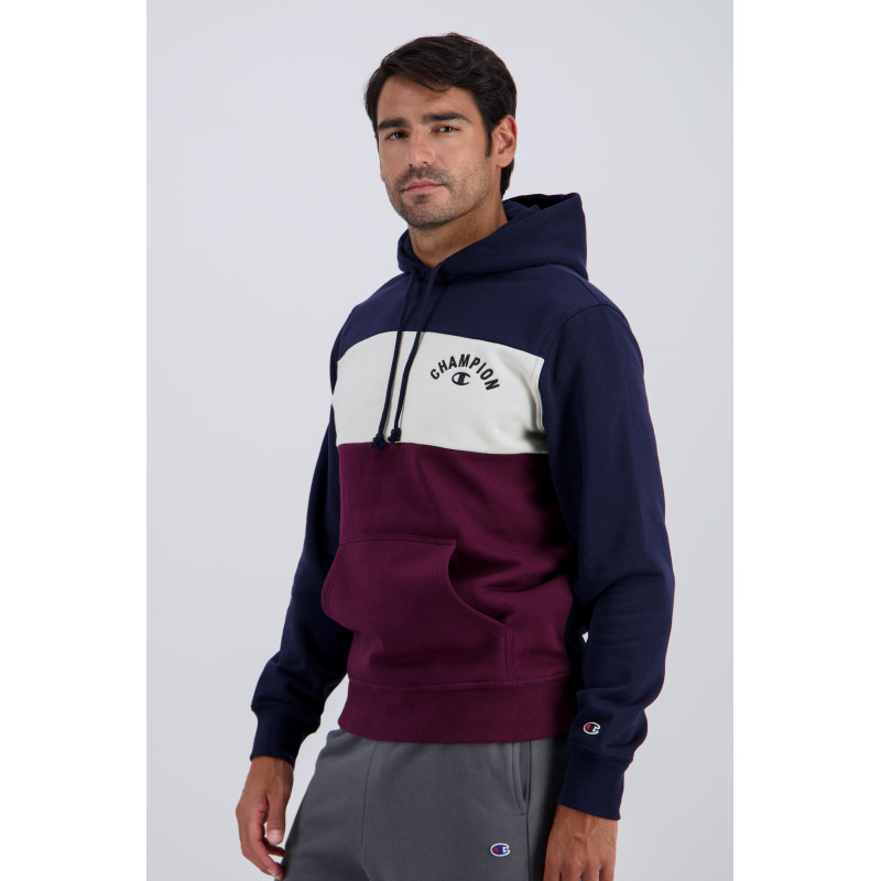 Champion hoodie navy/beige/burgundy