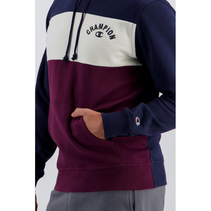 Champion hoodie navy/beige/burgundy