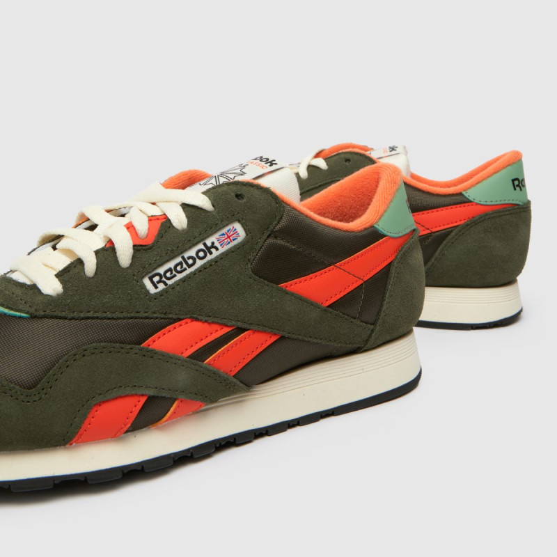 Reebok classic nylon green/orange/beige