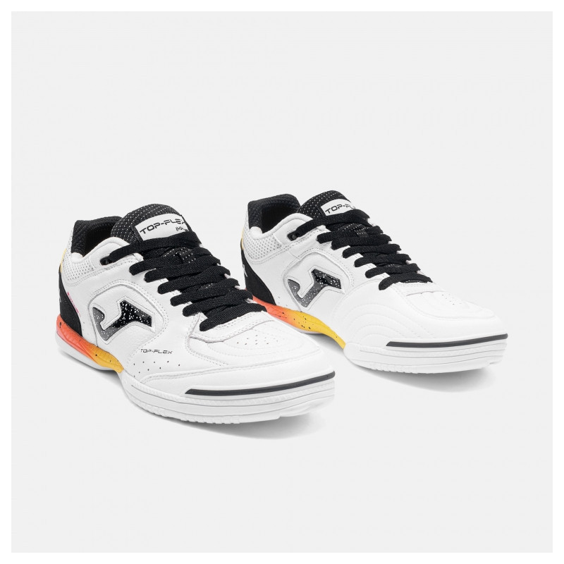 Joma top flex 2632 white/black/orange indoor