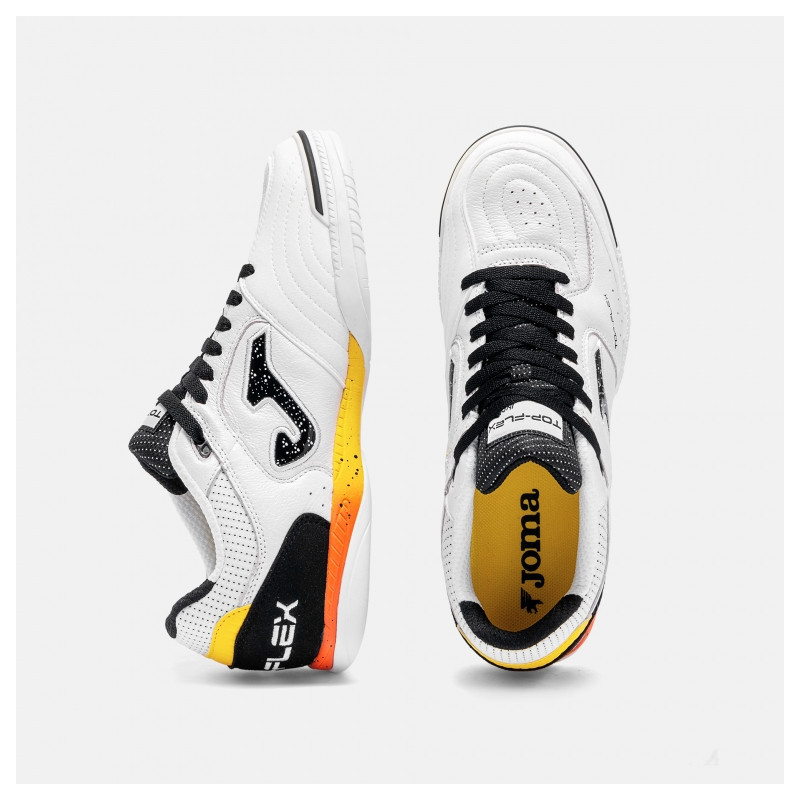 Joma top flex 2632 white/black/orange indoor