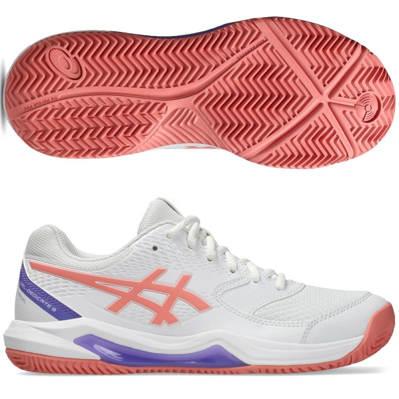 Asics gel-dedicate 8 padel White/guava