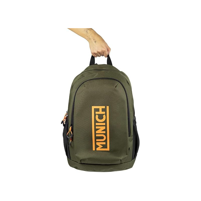 Munich gym sport recycled backpack slim khaki