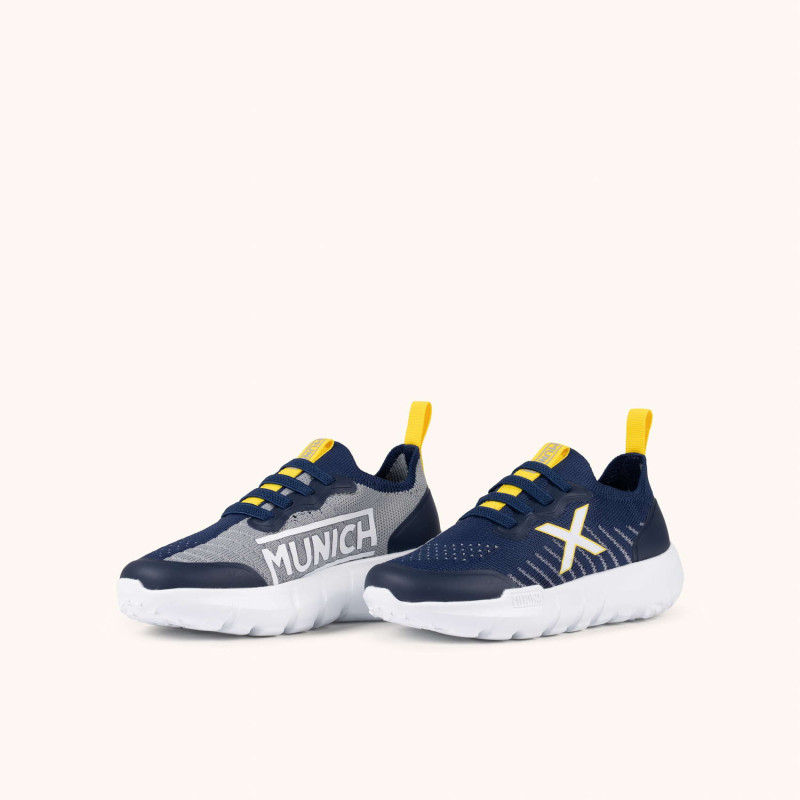Munich Jony kid16 Navy/grey/yellow
