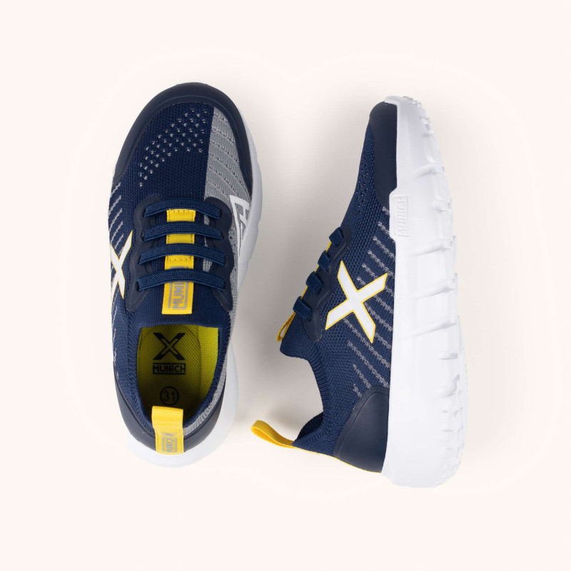 Munich Jony kid16 Navy/grey/yellow
