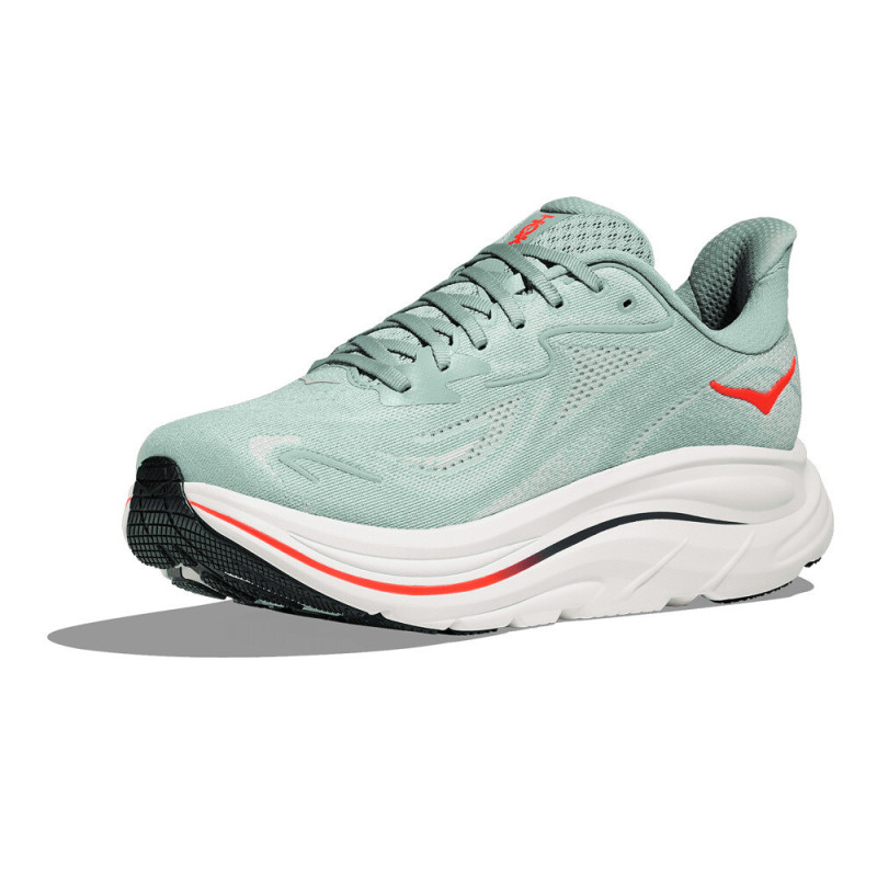 Hoka clifton 10 Sage/ neon flame