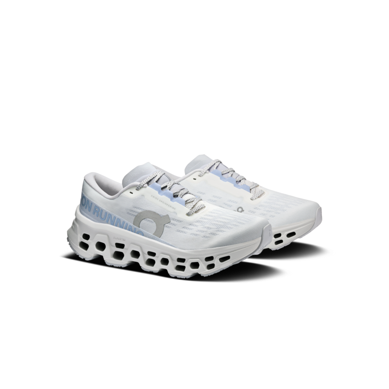 On cloudmonster 3 White/frost