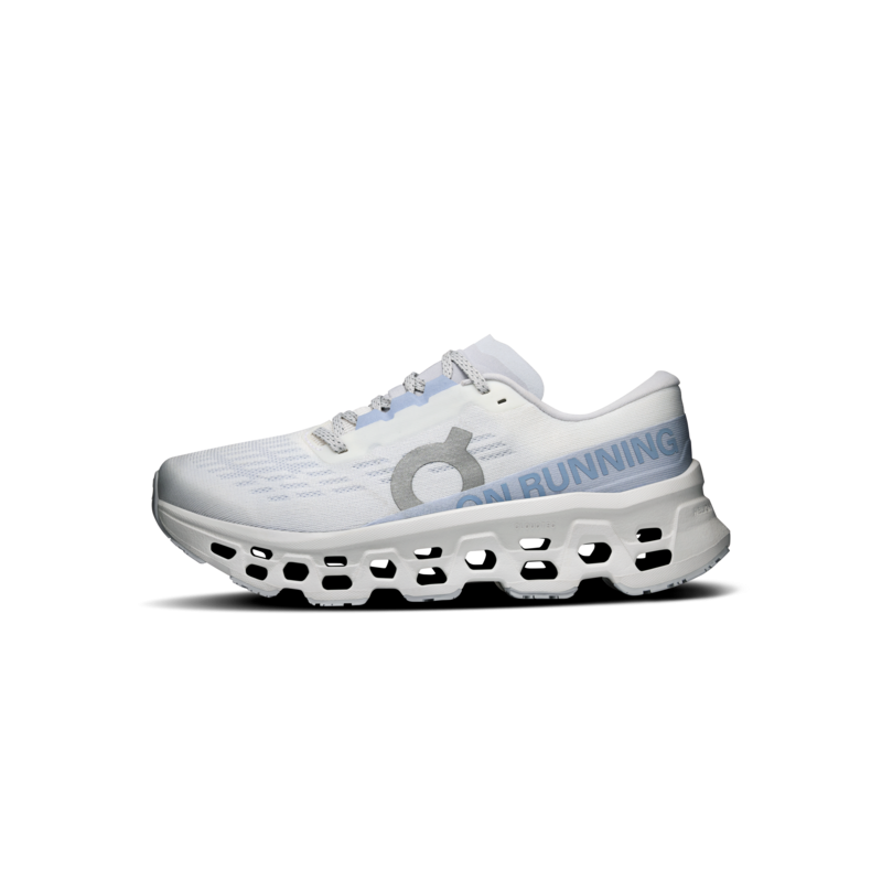 On cloudmonster 3 White/frost
