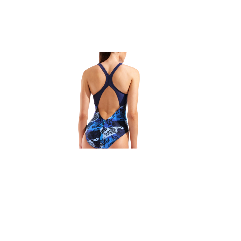Arena Camo swimsuit V back L bl
