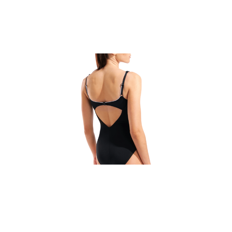 Arena clip backswimsuit solid  b black/white