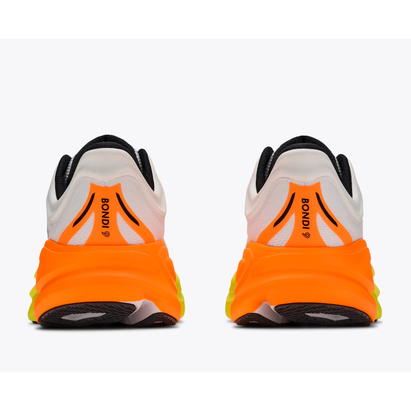 Hoka bondi 9 White/neon/tangerine